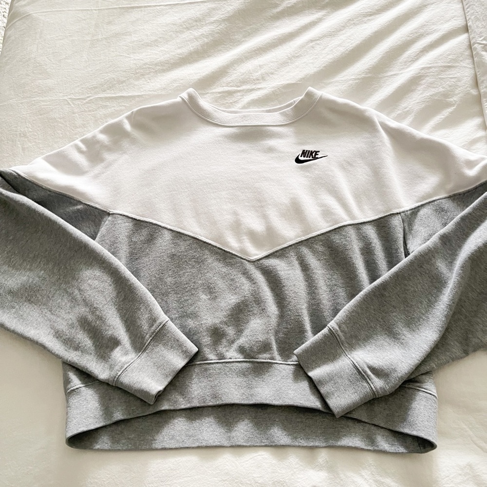 Nike color block cropped sweatshirt